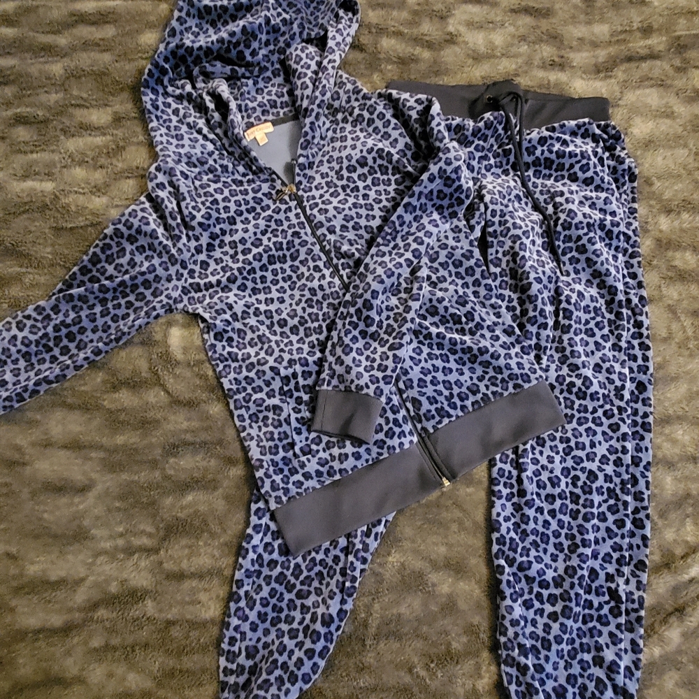 Juicy Couture animal print velour tracksuit